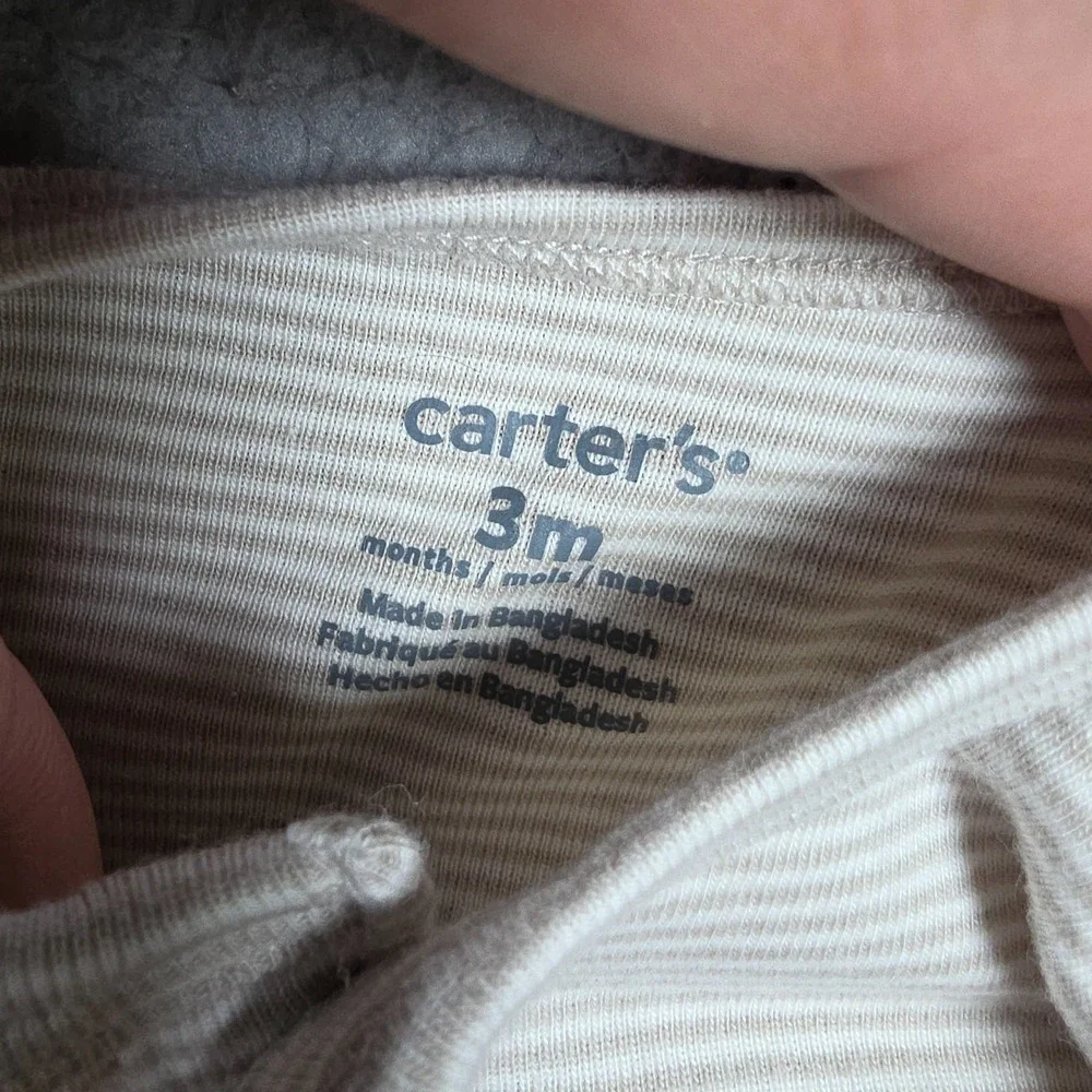 Carter's Child of Mine Baby Unisex Sleeper Gown 2-Pack Size 3M Neutral Cotton